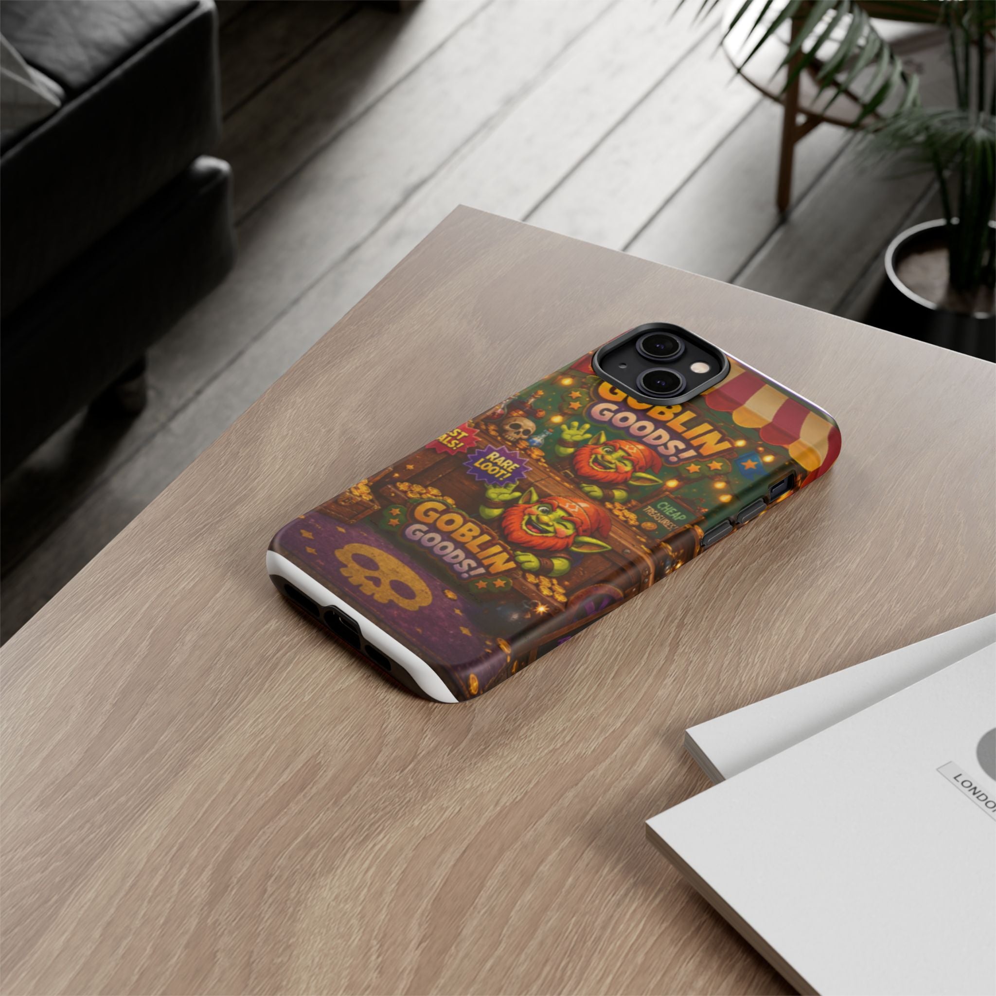Goblin Goods Market Tough Phone Case — Fantasy Stall Design