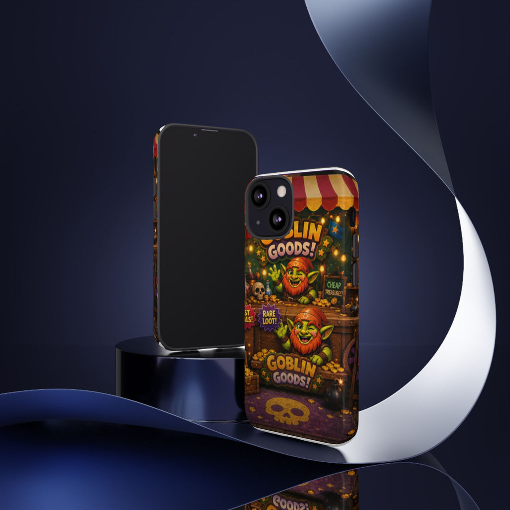 Goblin Goods Market Tough Phone Case — Fantasy Stall Design