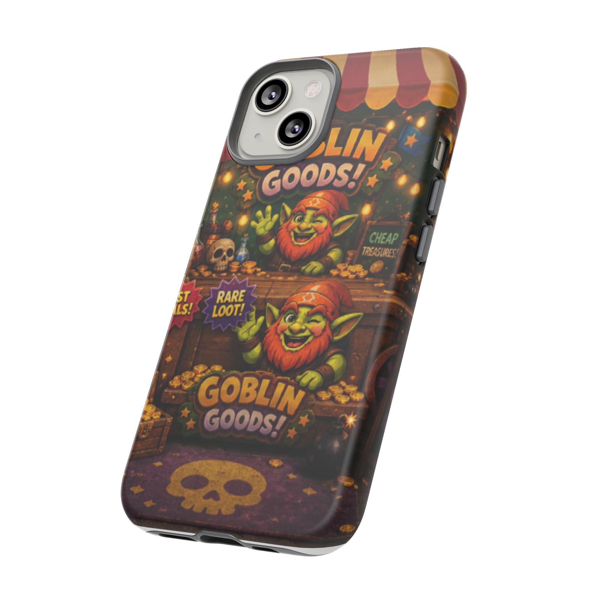 Goblin Goods Market Tough Phone Case — Fantasy Stall Design