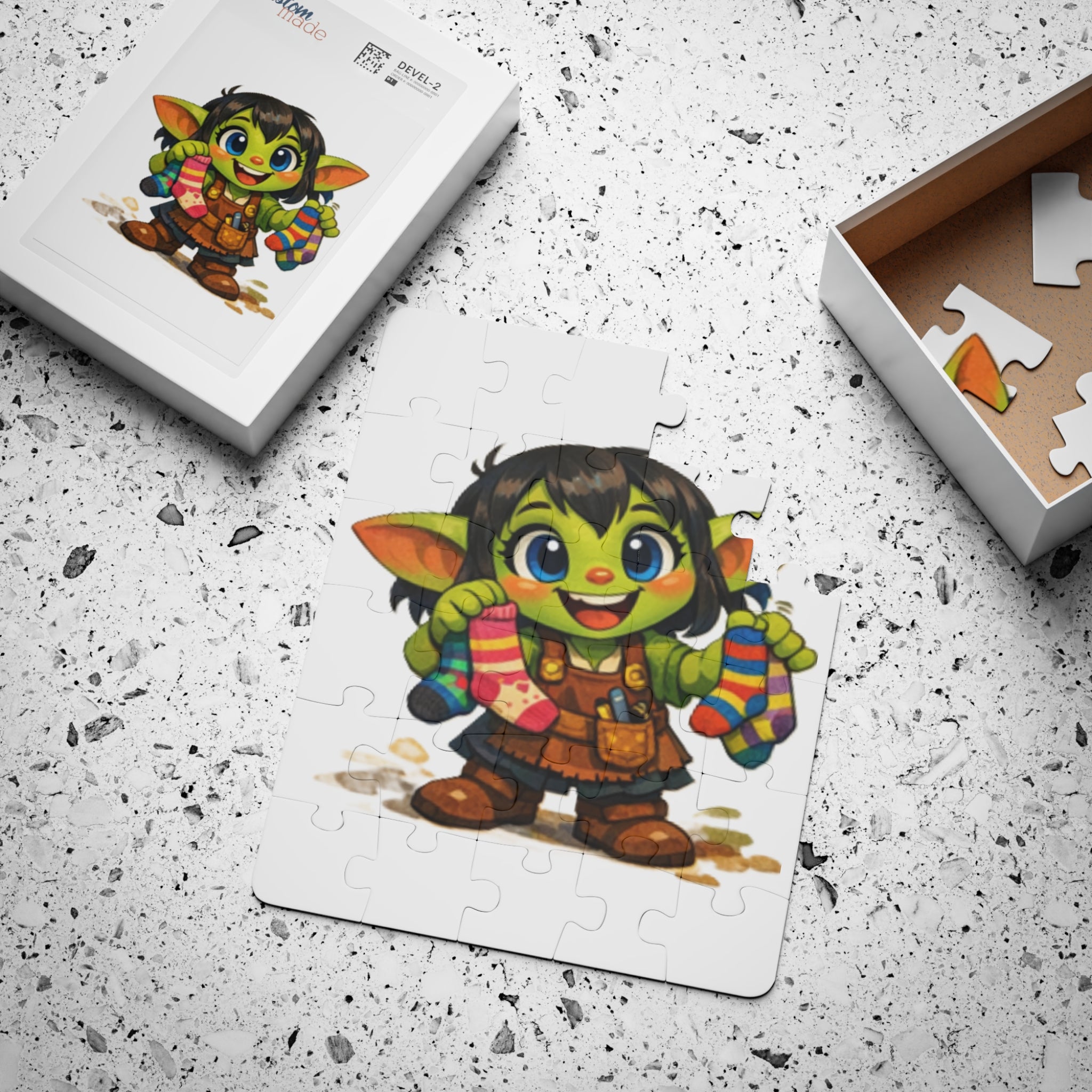 Goblin Girl Sock Seller Kids' Puzzle — 30-Piece