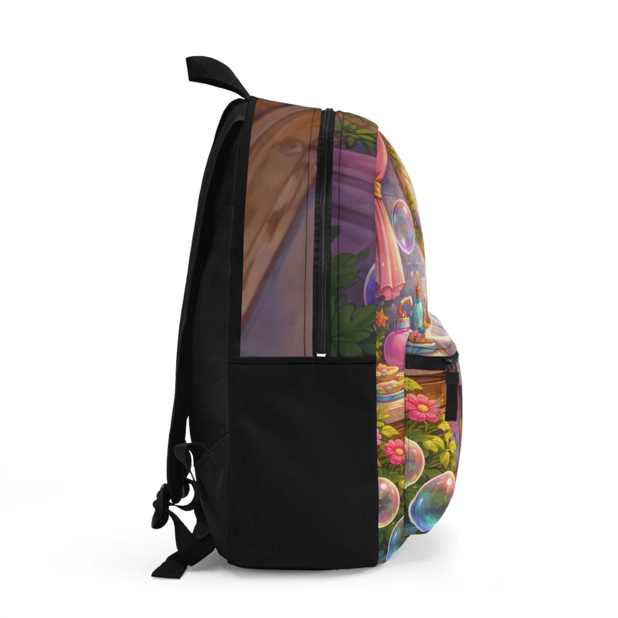 Enchanted Bathroom Fairy Tale Backpack — Whimsical Bubble Bath Print