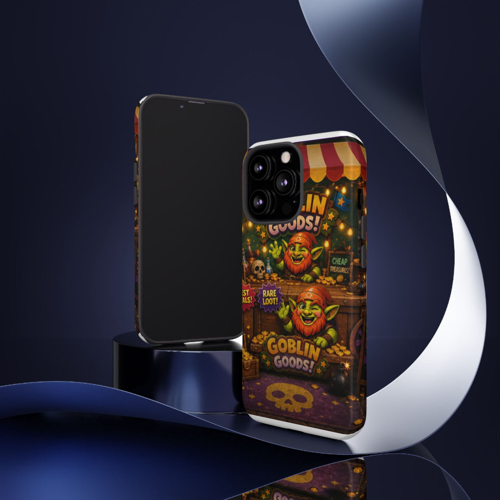 Goblin Goods Market Tough Phone Case — Fantasy Stall Design