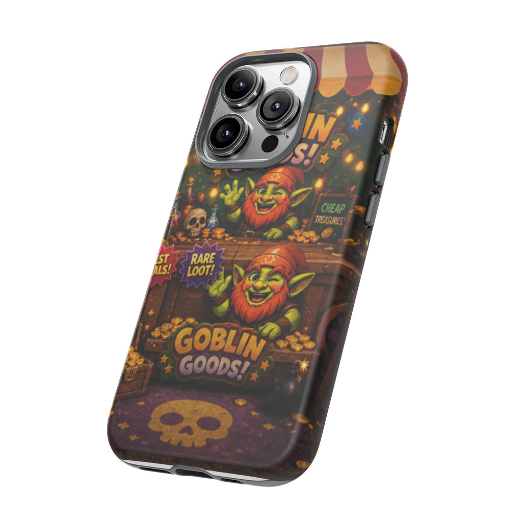 Goblin Goods Market Tough Phone Case — Fantasy Stall Design