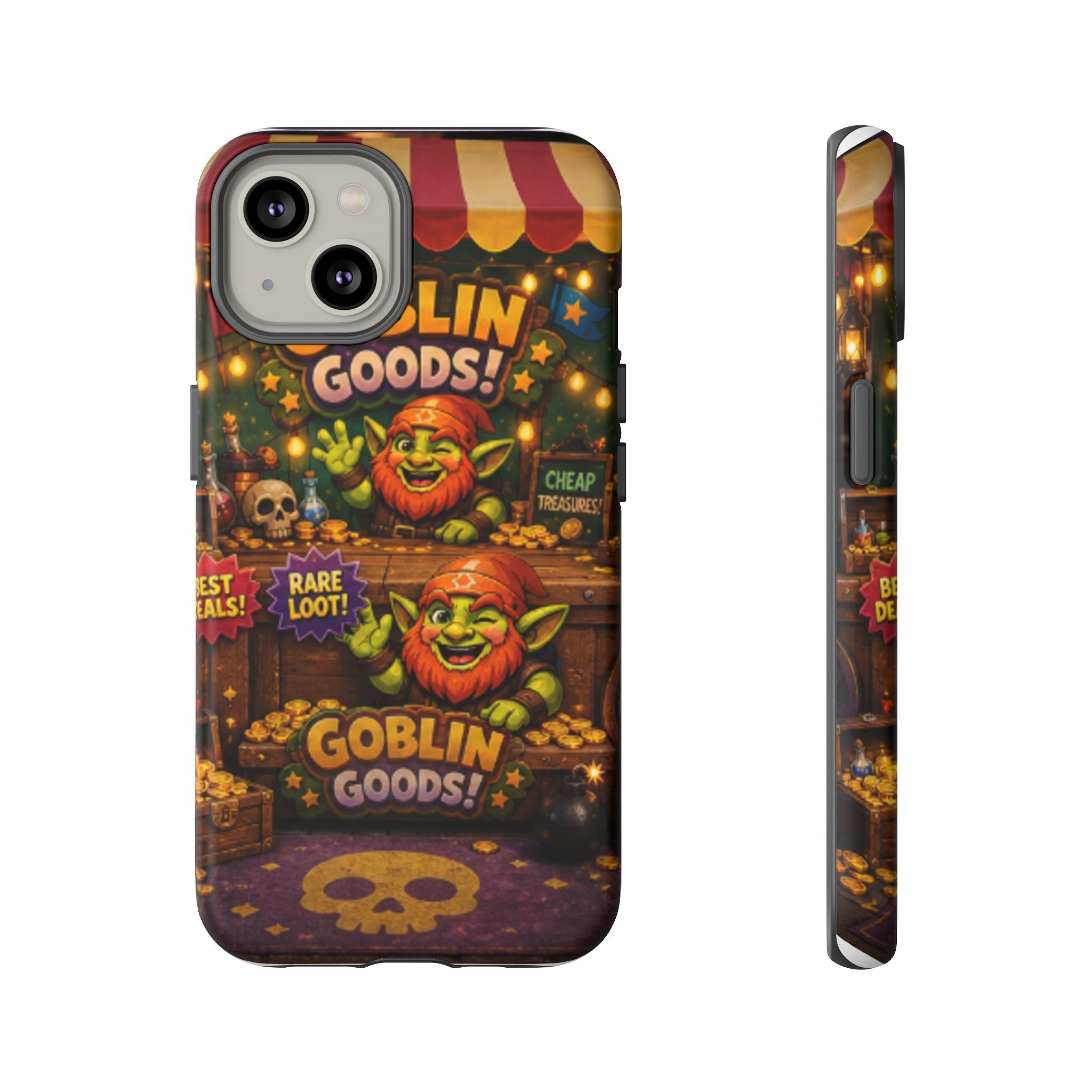 Goblin Goods Market Tough Phone Case — Fantasy Stall Design