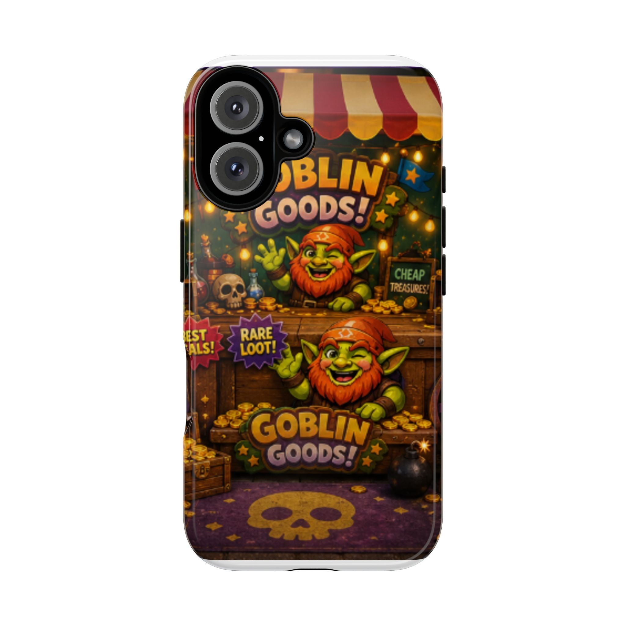 Goblin Goods Market Tough Phone Case — Fantasy Stall Design