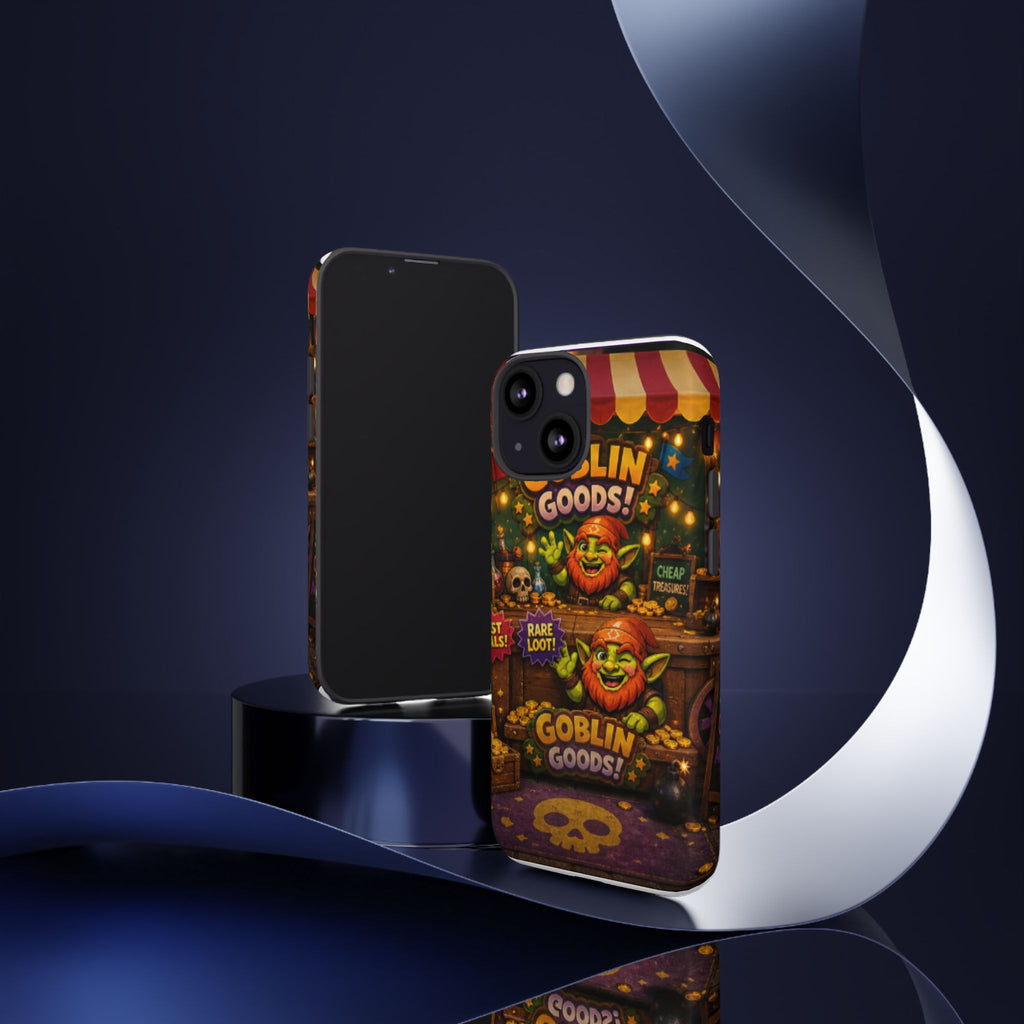 Goblin Goods Market Tough Phone Case — Fantasy Stall Design
