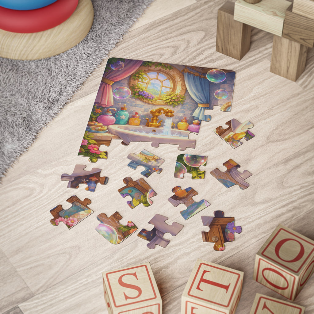 Kids 30-Piece Puzzle – Magical Bathtub Bathroom Scene for Toddlers