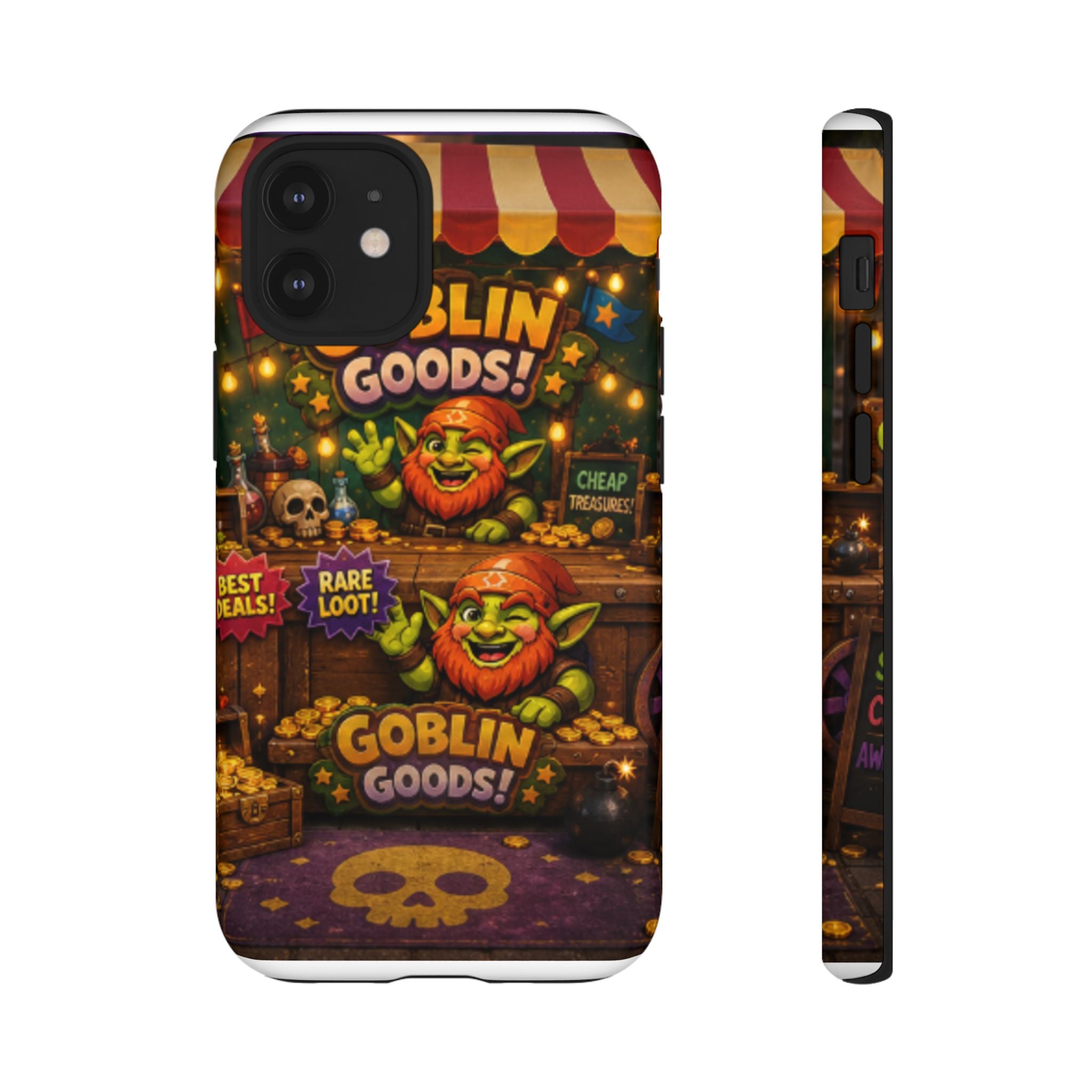 Goblin Goods Market Tough Phone Case — Fantasy Stall Design