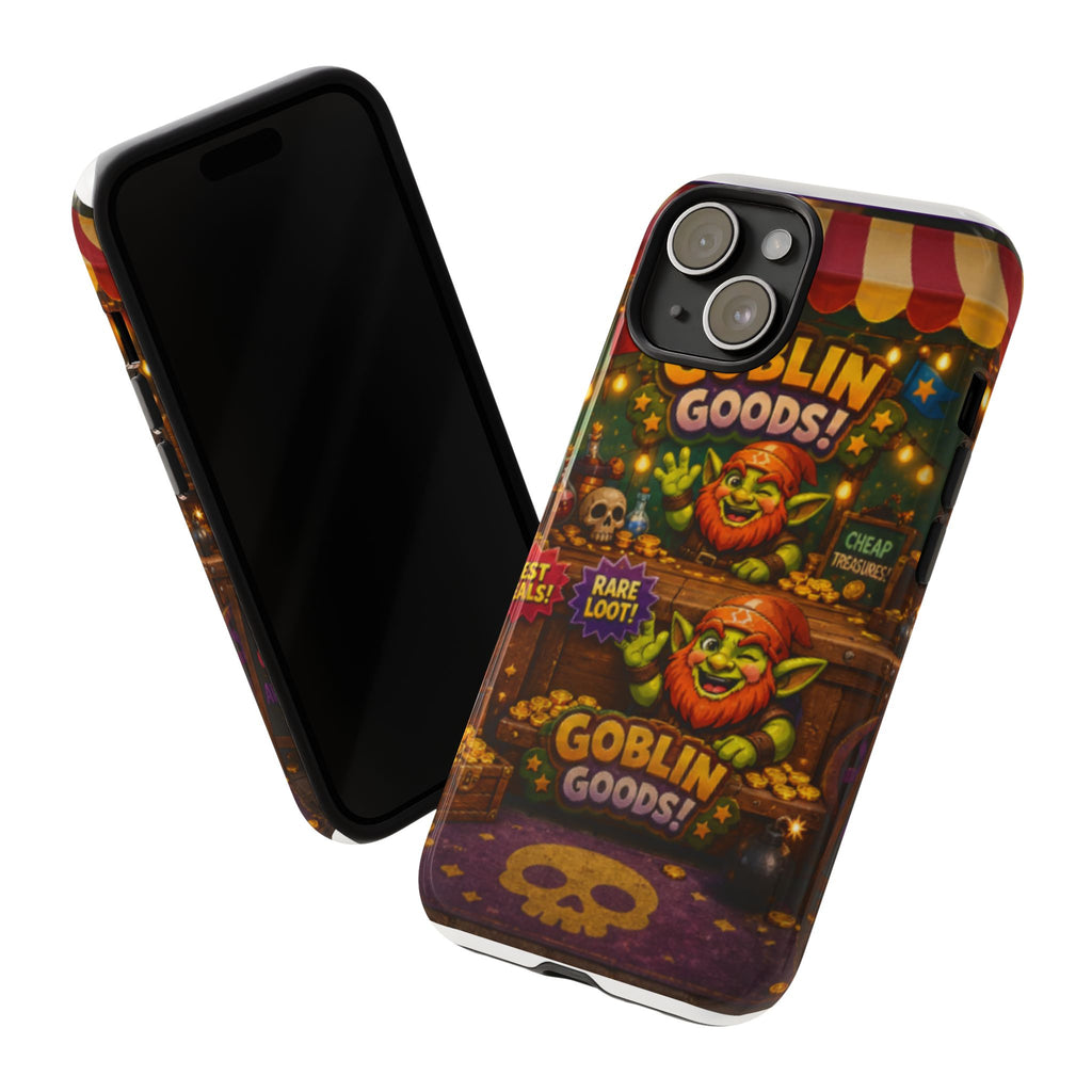 Goblin Goods Market Tough Phone Case — Fantasy Stall Design