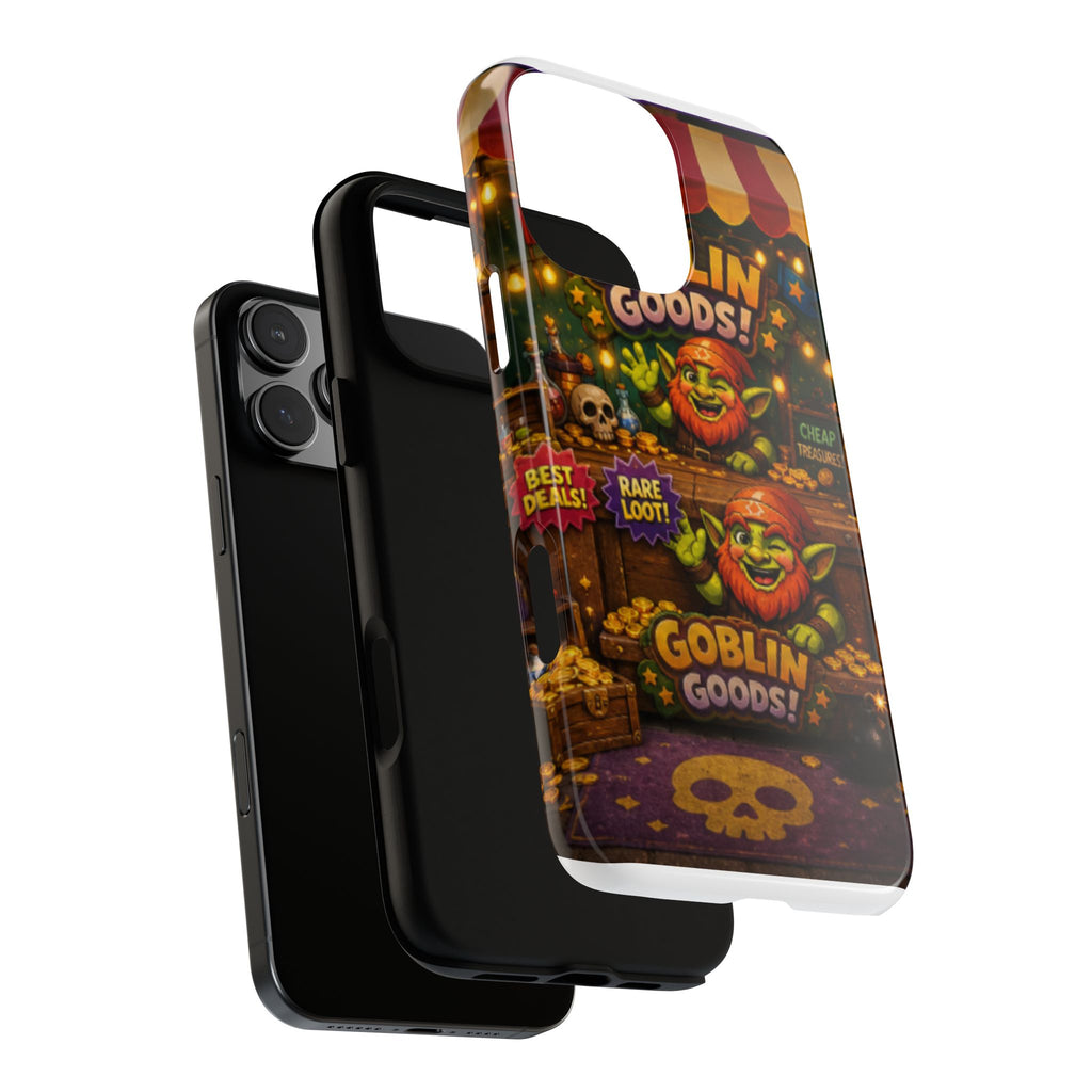 Goblin Goods Market Tough Phone Case — Fantasy Stall Design