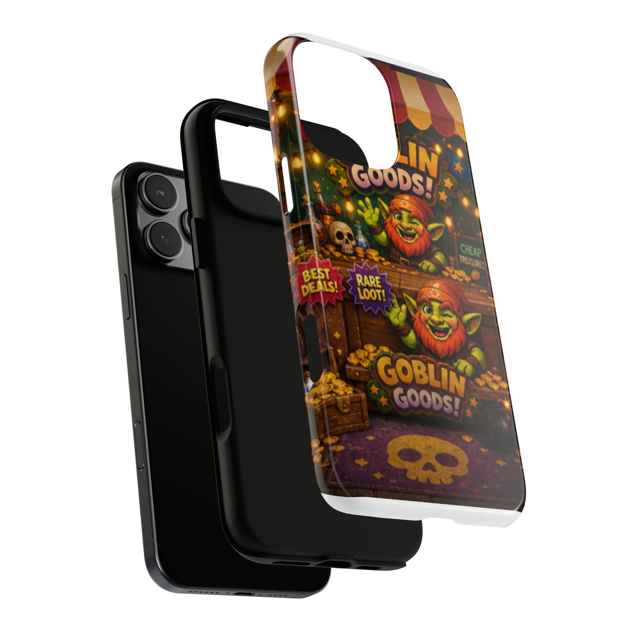 Goblin Goods Market Tough Phone Case — Fantasy Stall Design