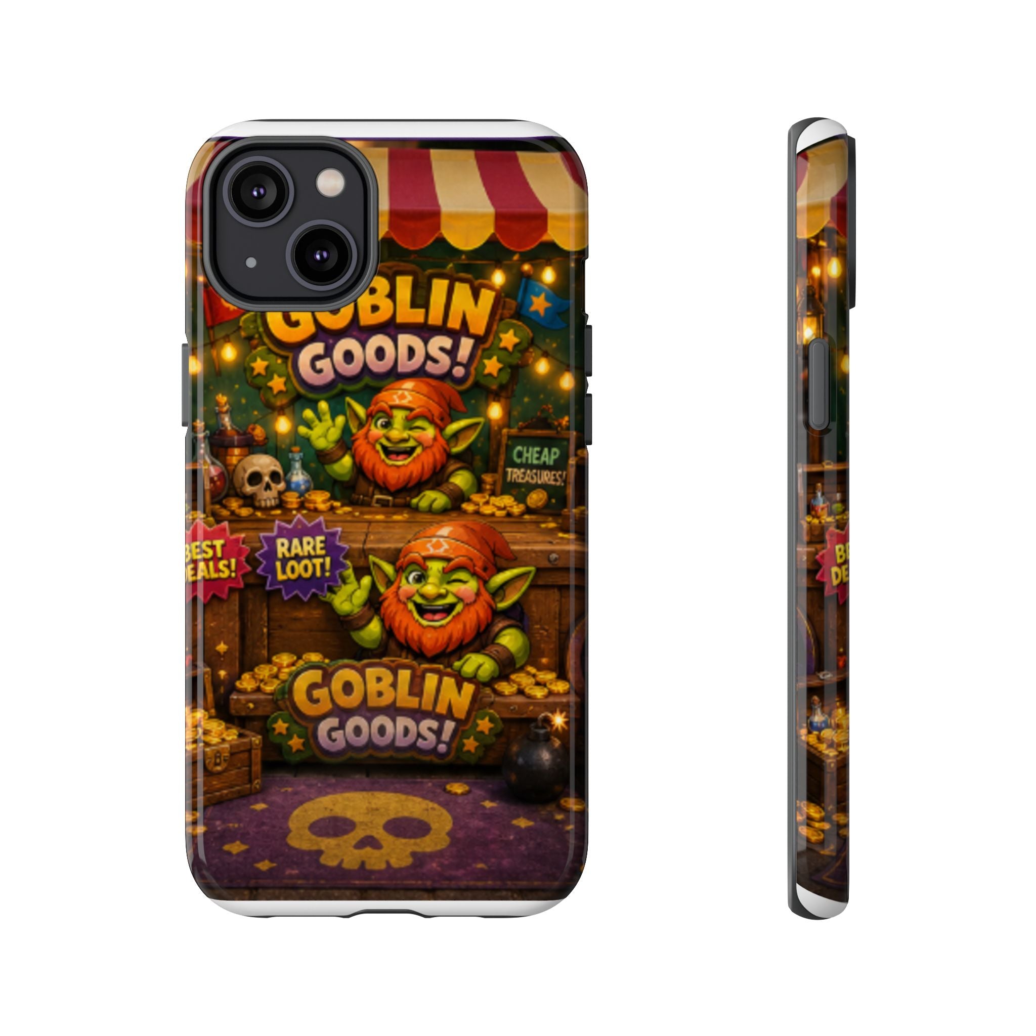 Goblin Goods Market Tough Phone Case — Fantasy Stall Design
