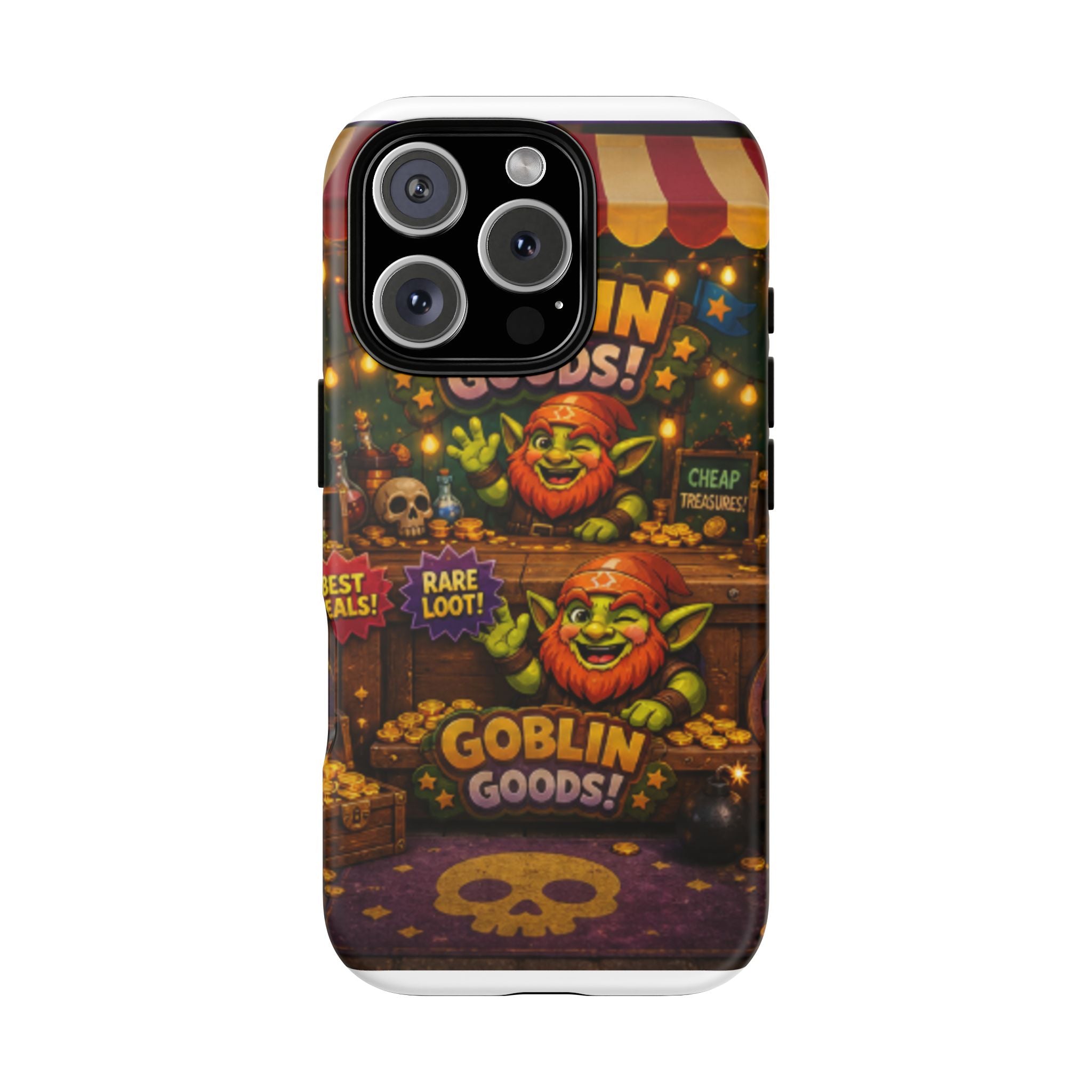 Goblin Goods Market Tough Phone Case — Fantasy Stall Design