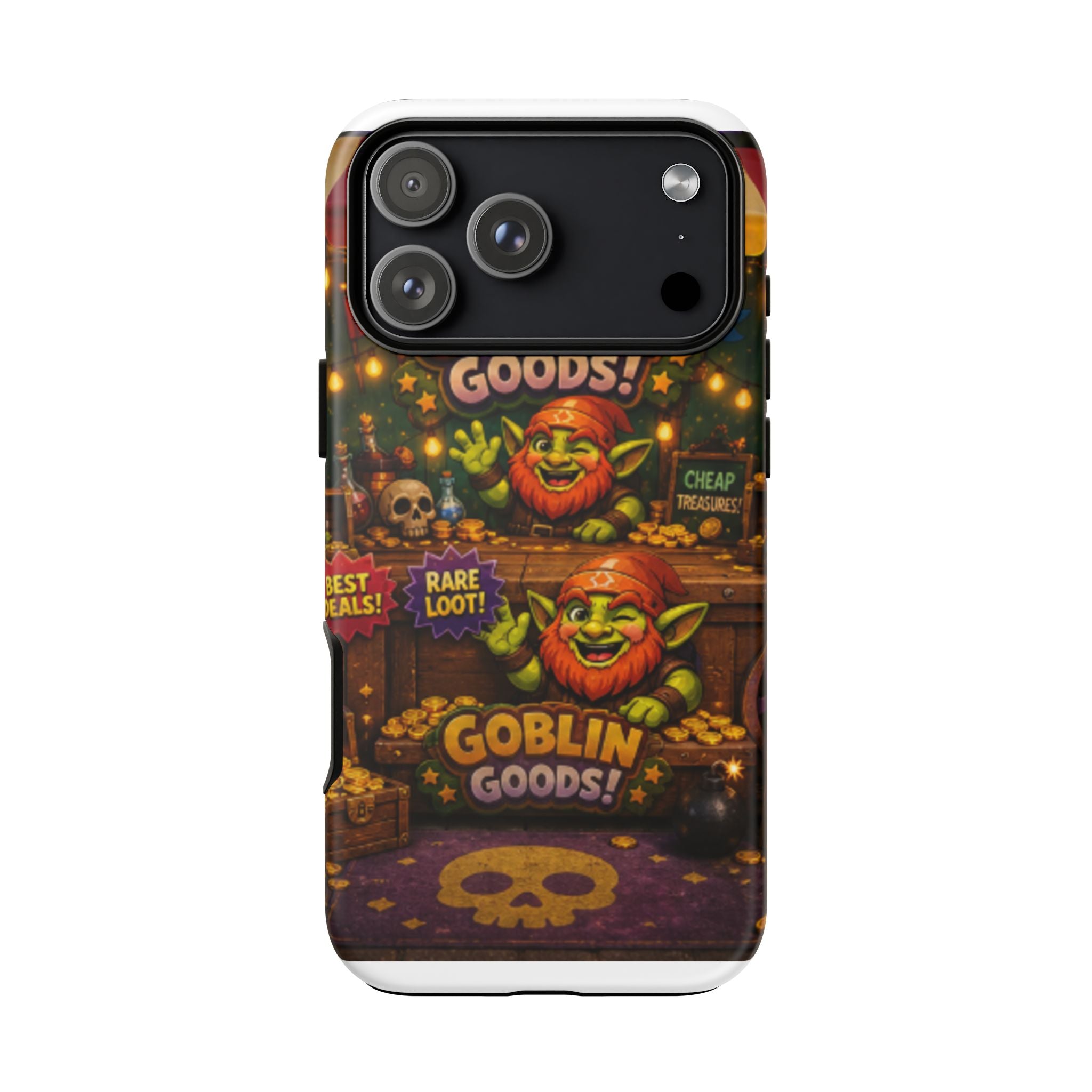 Goblin Goods Market Tough Phone Case — Fantasy Stall Design