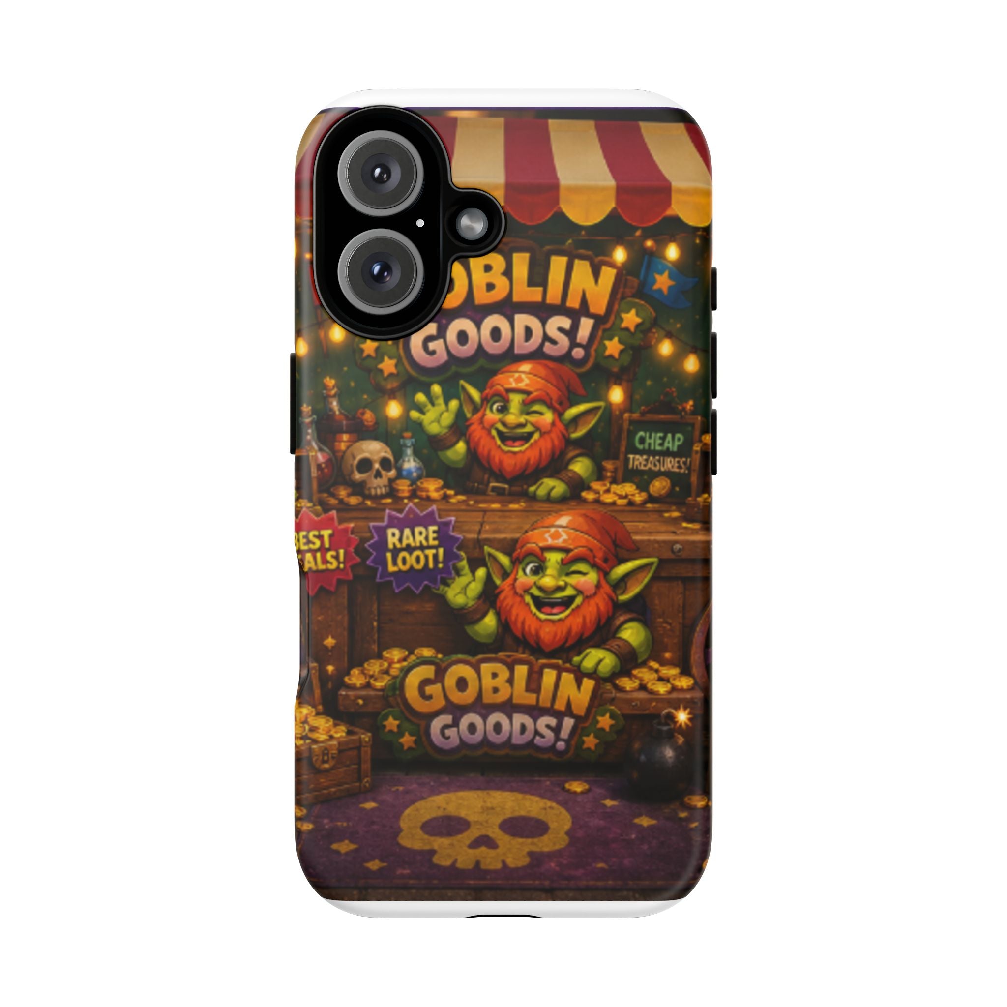 Goblin Goods Market Tough Phone Case — Fantasy Stall Design