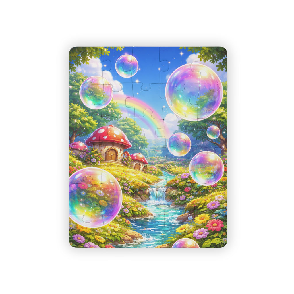 Kids' Puzzle - 30-Piece Rainbow Bubbles Fairy Garden Jigsaw