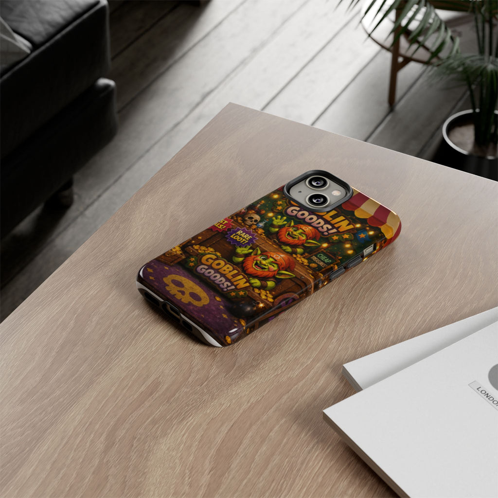 Goblin Goods Market Tough Phone Case — Fantasy Stall Design
