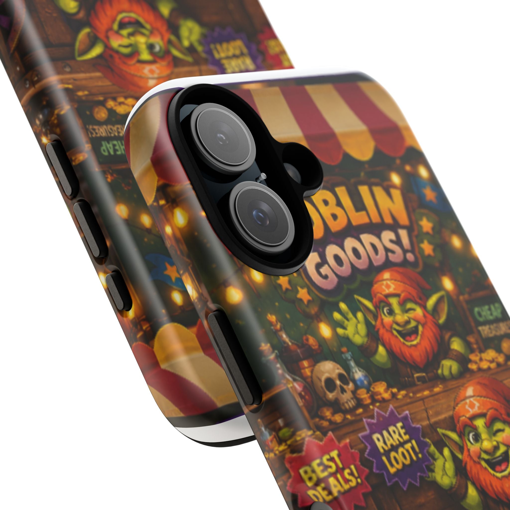 Goblin Goods Market Tough Phone Case — Fantasy Stall Design