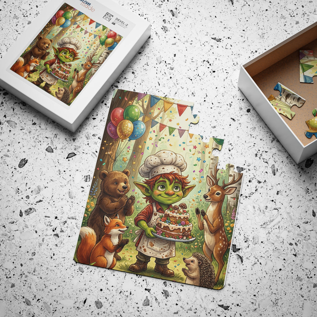 Children's 30-Piece Puzzle — Forest Birthday Party Scene