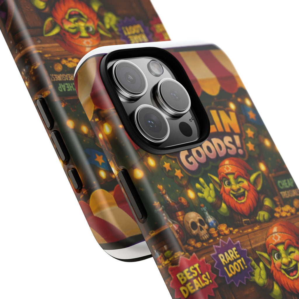 Goblin Goods Market Tough Phone Case — Fantasy Stall Design