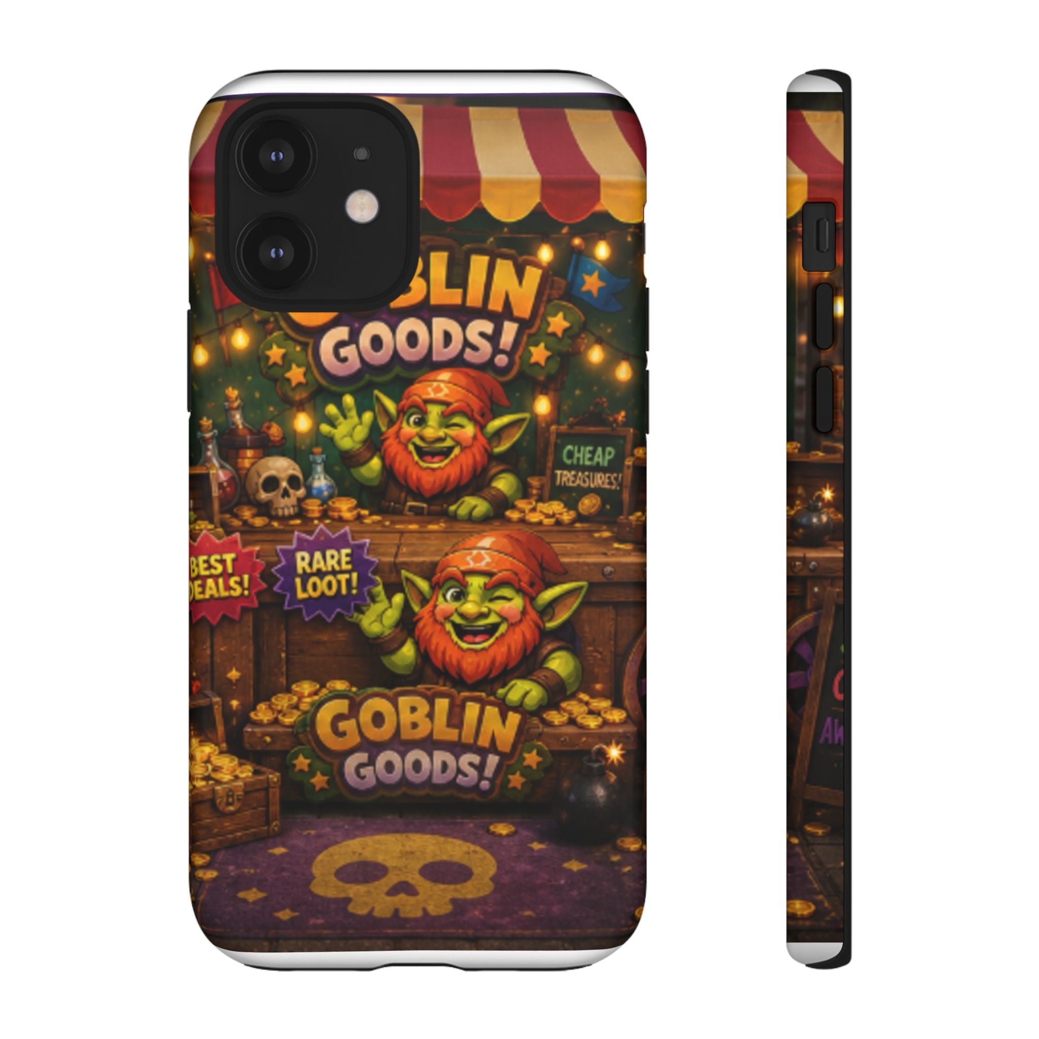 Goblin Goods Market Tough Phone Case — Fantasy Stall Design