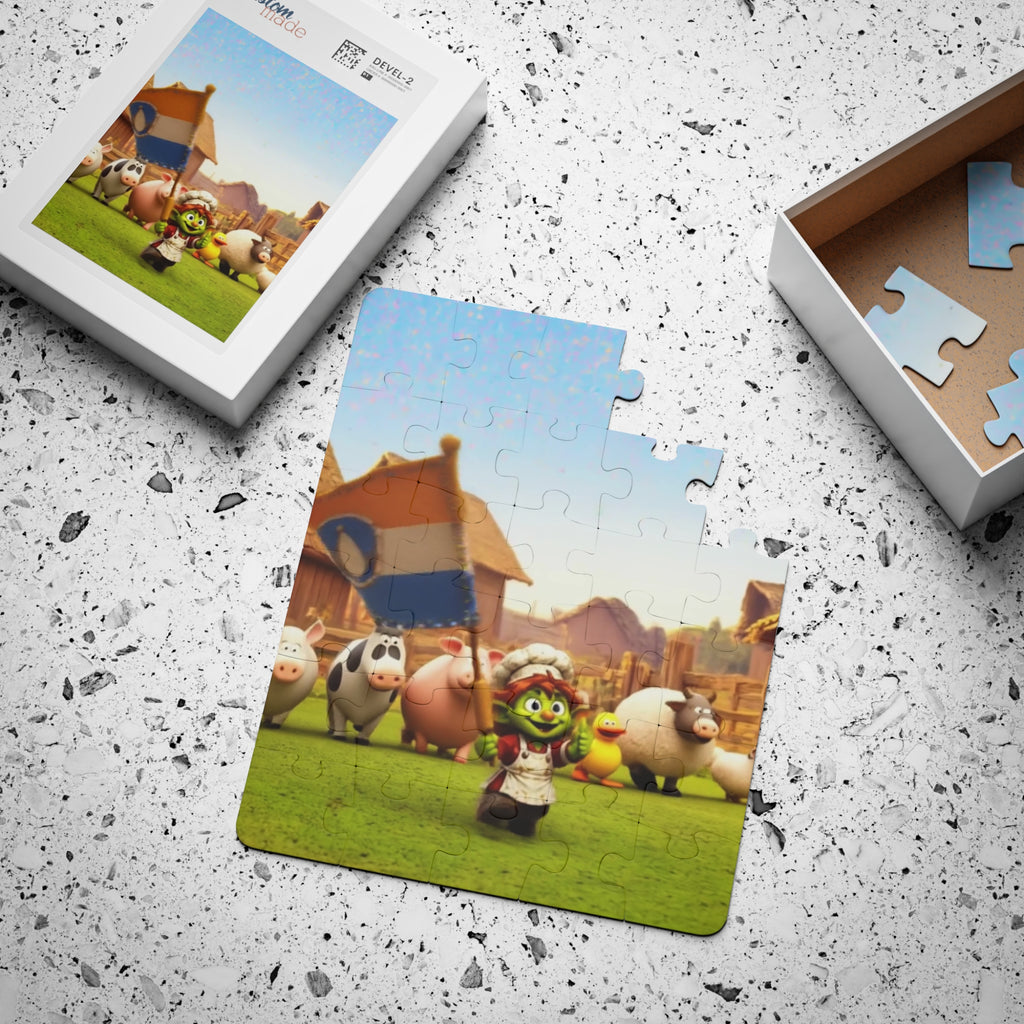 Farm Friends 30-Piece Kids Puzzle — Cute Character Barnyard Scene for Toddlers