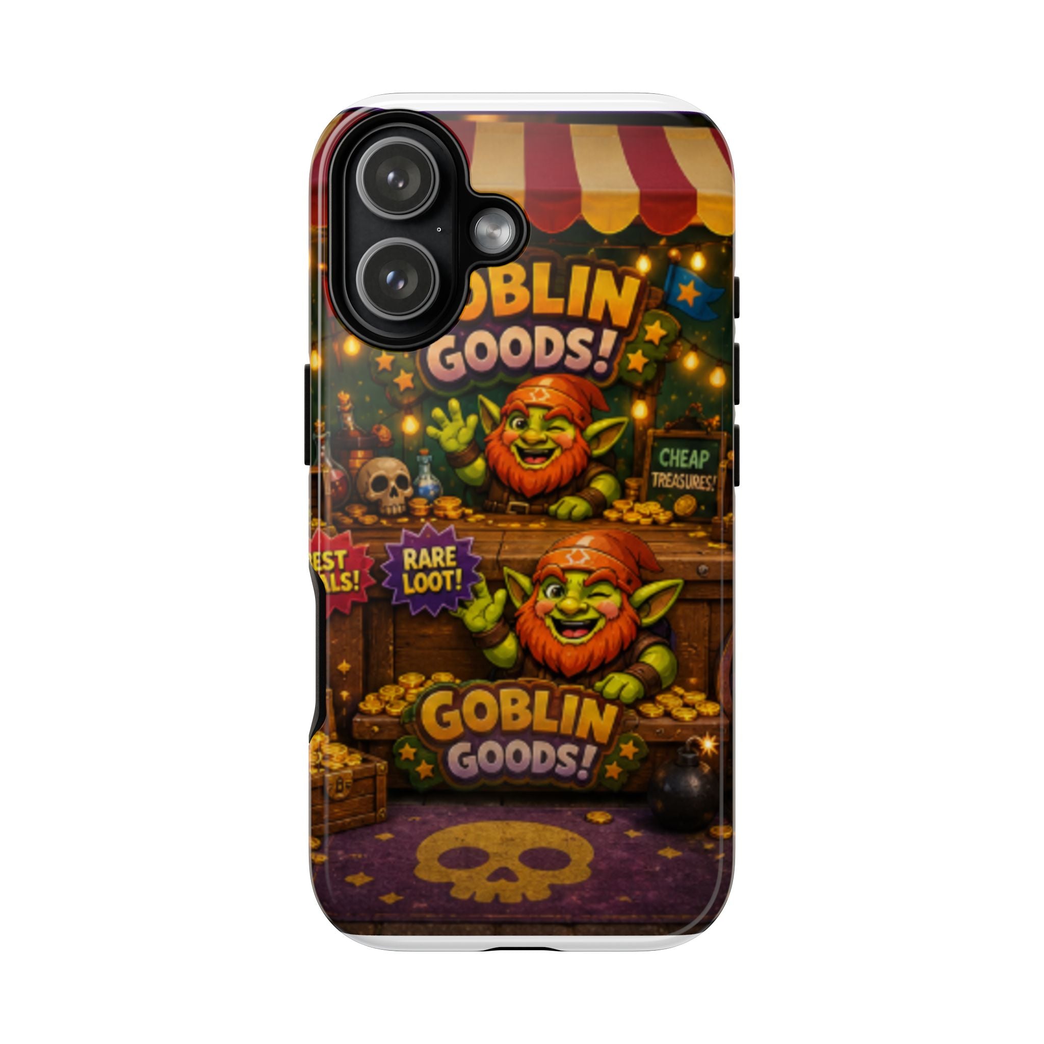 Goblin Goods Market Tough Phone Case — Fantasy Stall Design