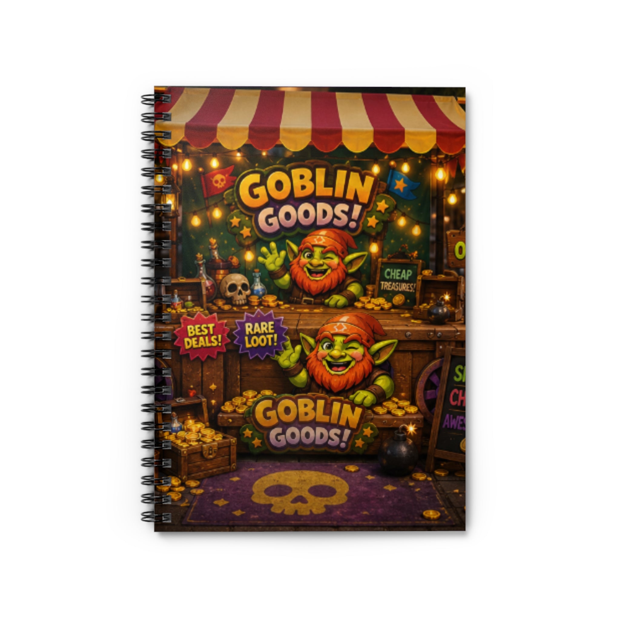 Goblin Goods Market Spiral Notebook — Ruled Line