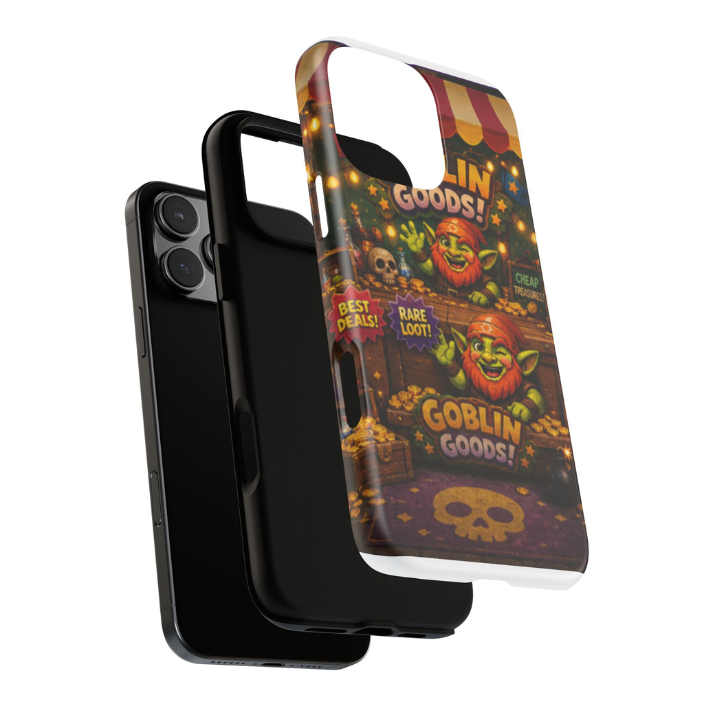 Goblin Goods Market Tough Phone Case — Fantasy Stall Design