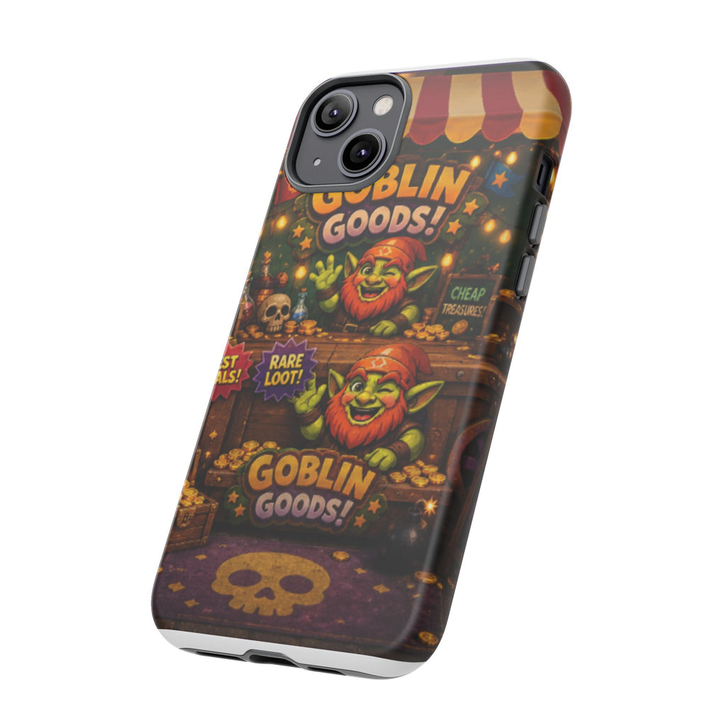 Goblin Goods Market Tough Phone Case — Fantasy Stall Design