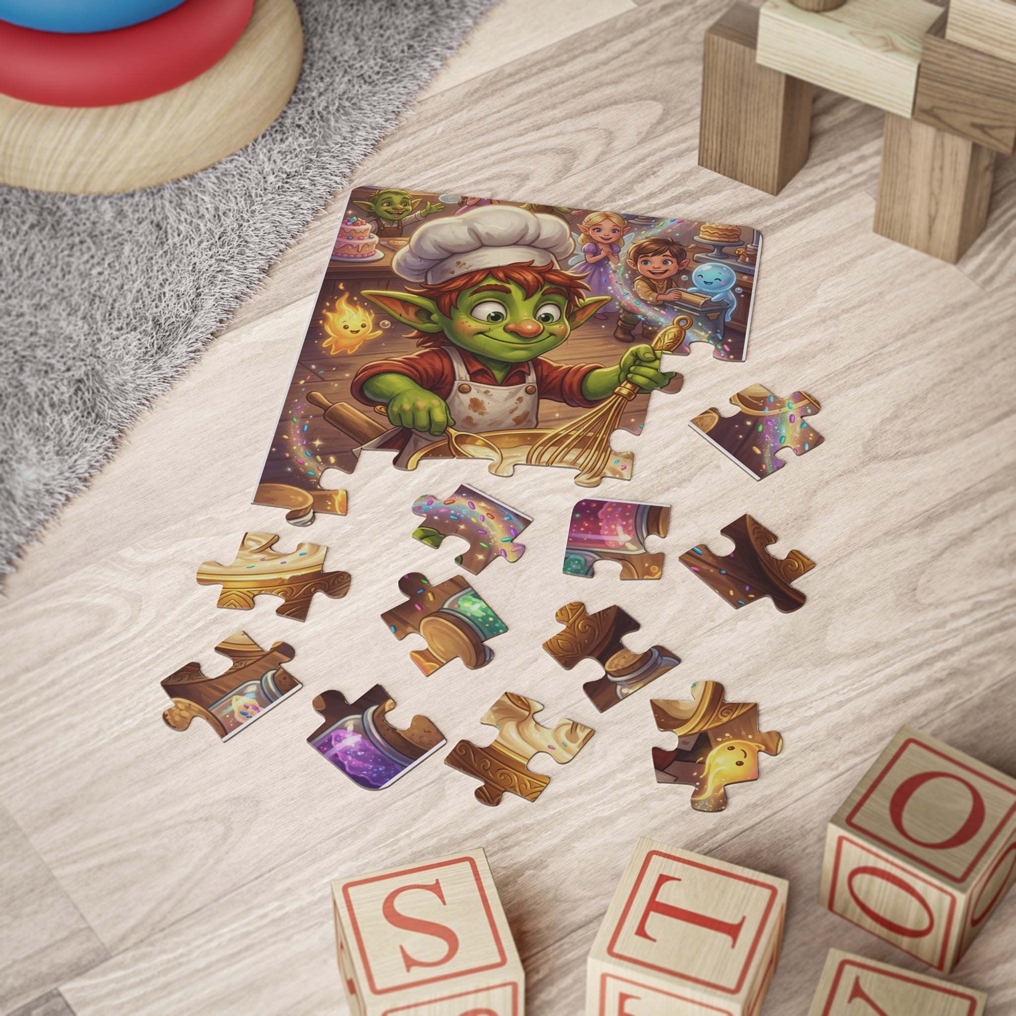 Kids Puzzle — Magical Goblin Baker 30-Piece Jigsaw for Toddlers
