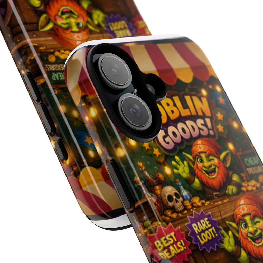 Goblin Goods Market Tough Phone Case — Fantasy Stall Design