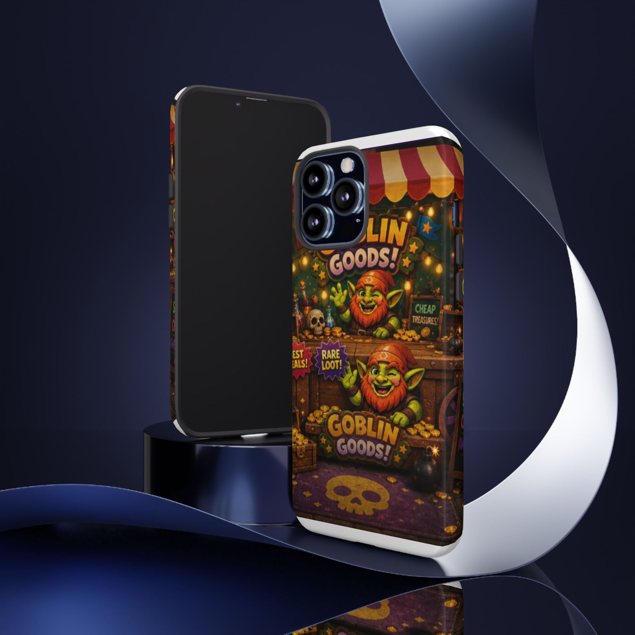 Goblin Goods Market Tough Phone Case — Fantasy Stall Design