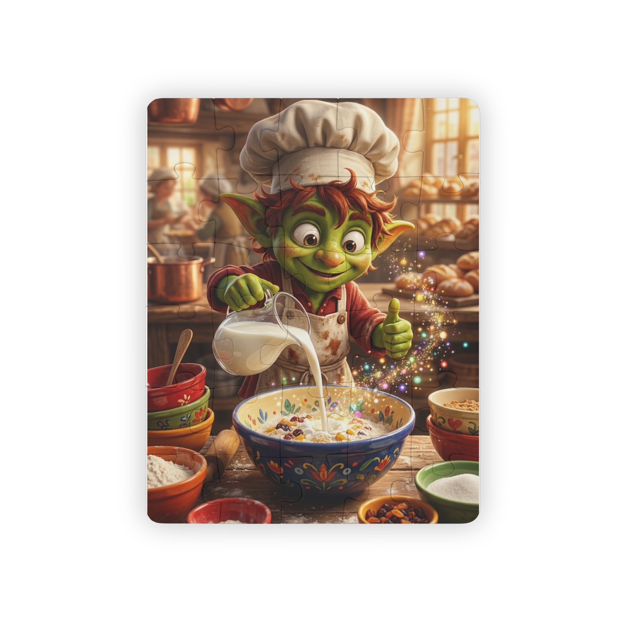Magical Baker Elf Kids' 30-Piece Puzzle – Cute Holiday Baking Activity for Children