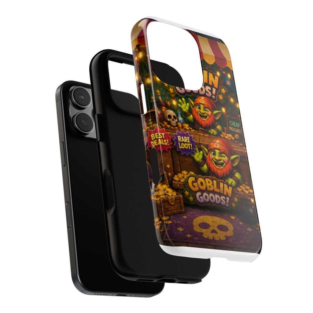 Goblin Goods Market Tough Phone Case — Fantasy Stall Design