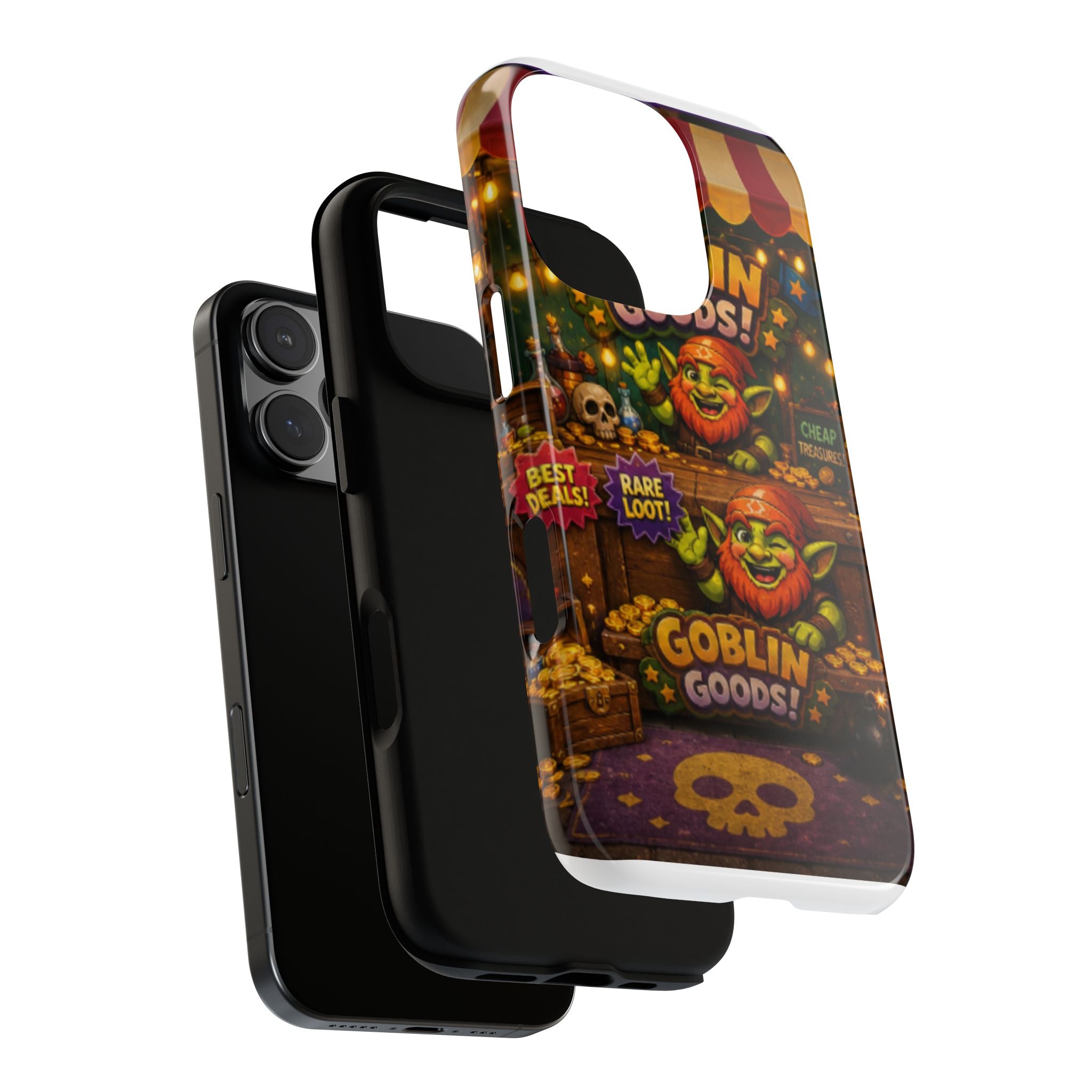 Goblin Goods Market Tough Phone Case — Fantasy Stall Design