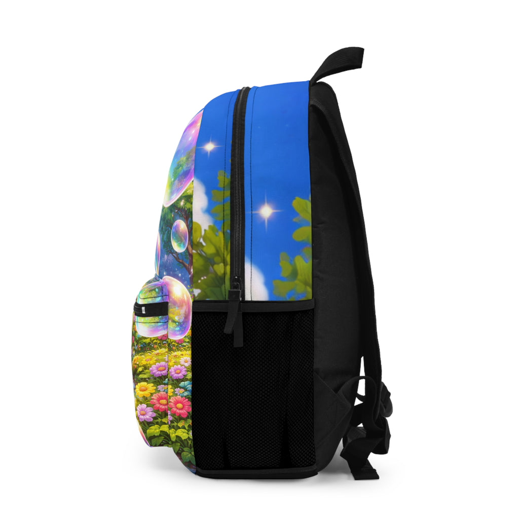 Whimsical Bubble Rainbow Backpack — Fairy Garden Kids School Bag