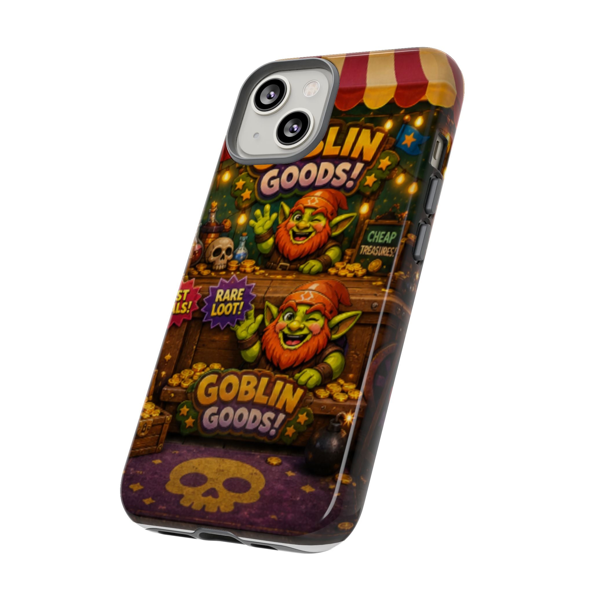 Goblin Goods Market Tough Phone Case — Fantasy Stall Design