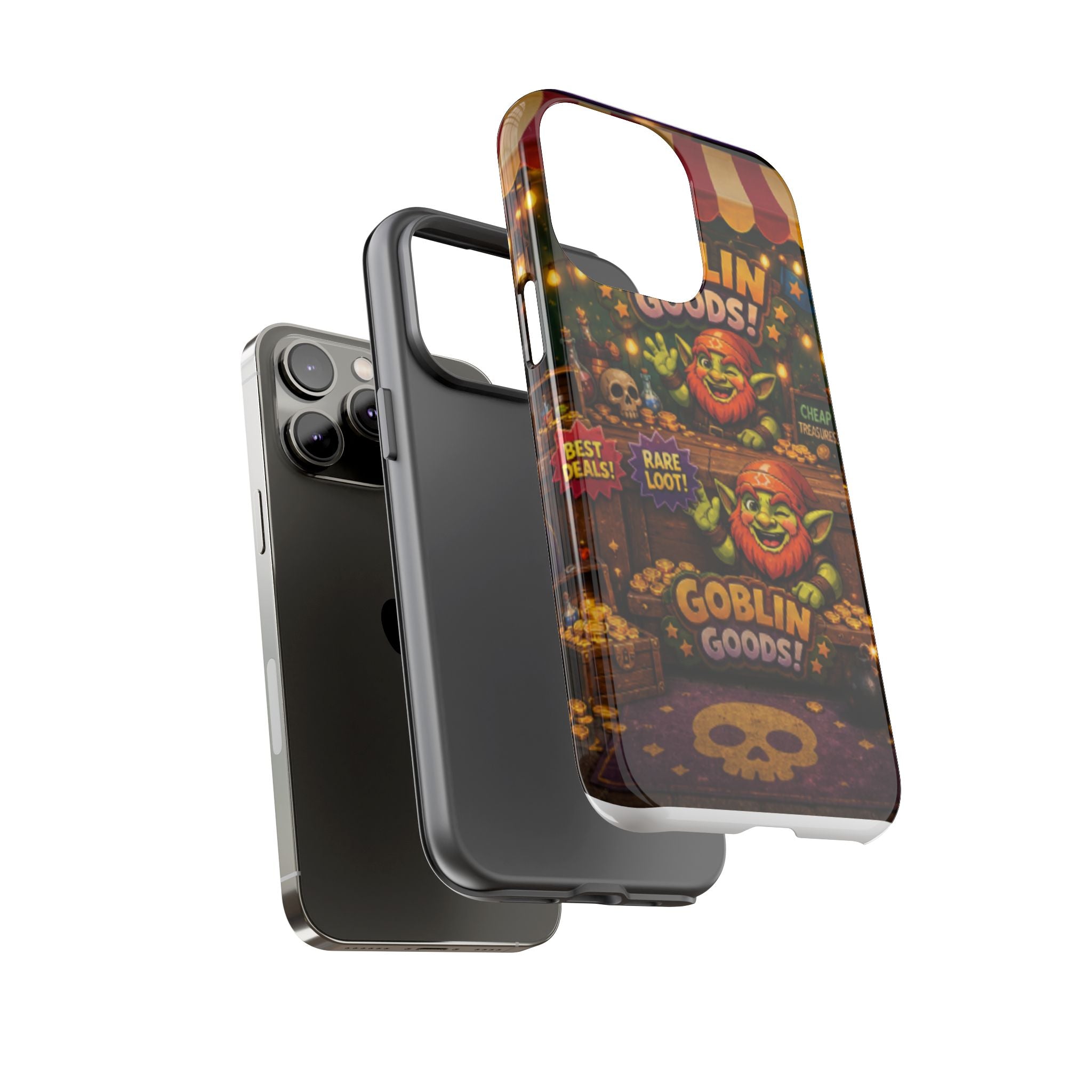 Goblin Goods Market Tough Phone Case — Fantasy Stall Design