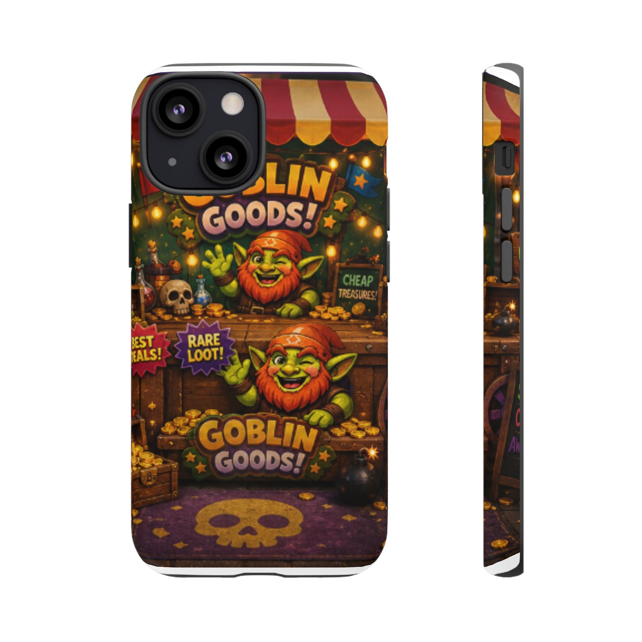 Goblin Goods Market Tough Phone Case — Fantasy Stall Design