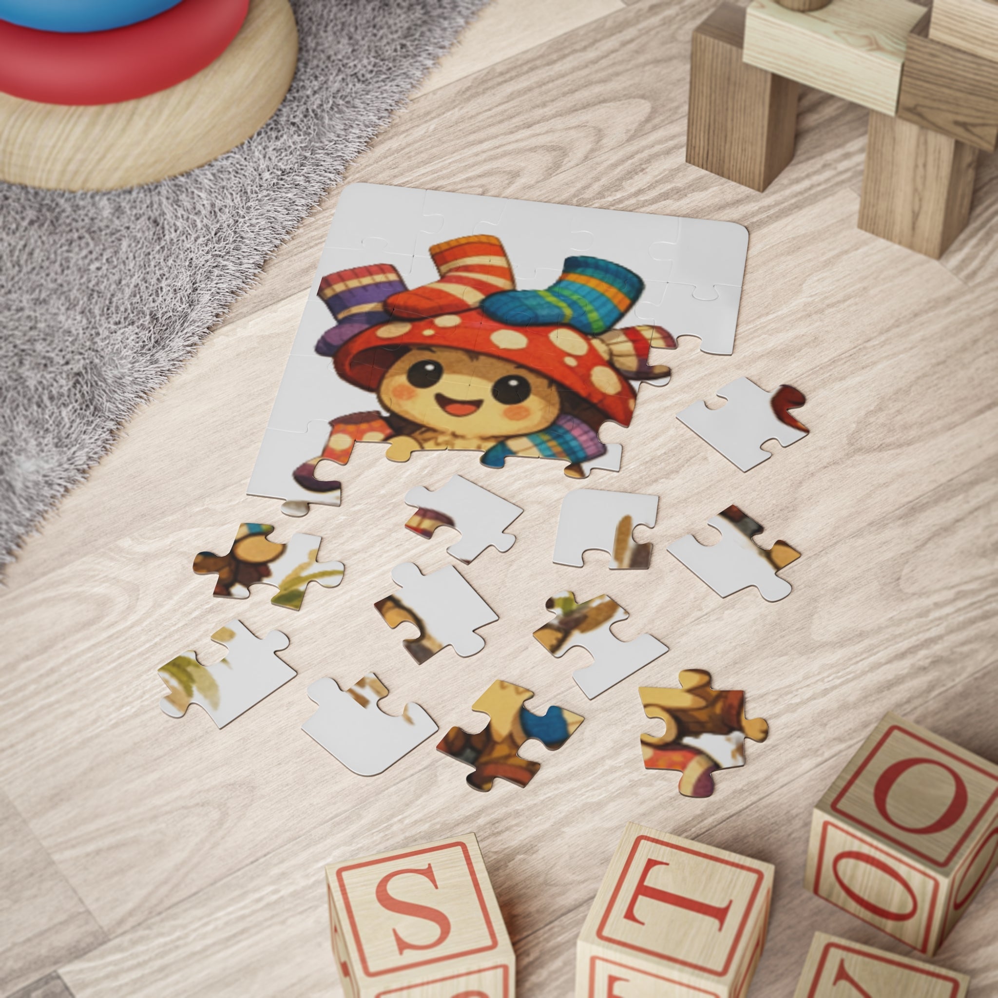 Silly Socks Mushroom Kids' Puzzle — 30-Piece
