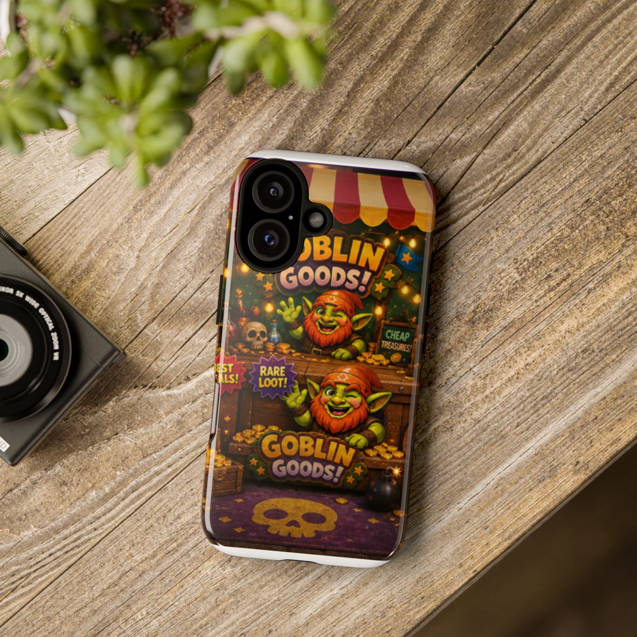 Goblin Goods Market Tough Phone Case — Fantasy Stall Design