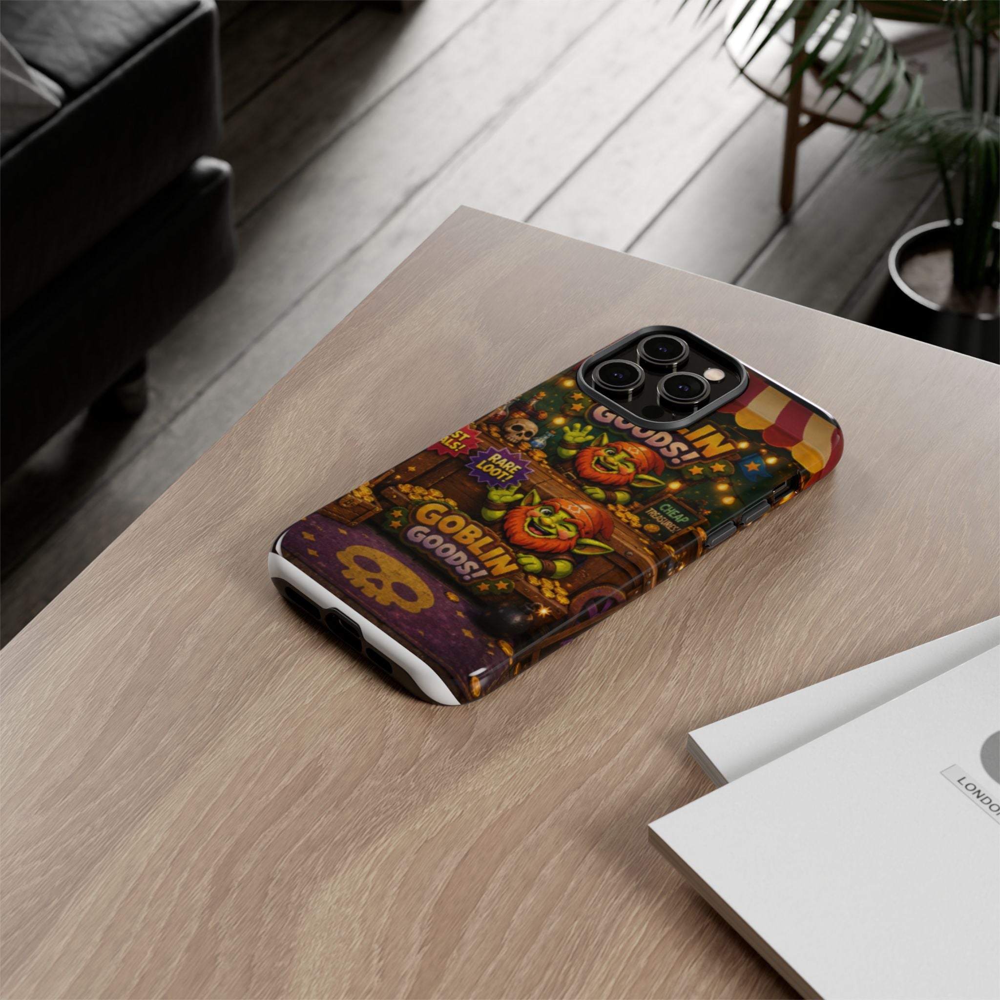 Goblin Goods Market Tough Phone Case — Fantasy Stall Design