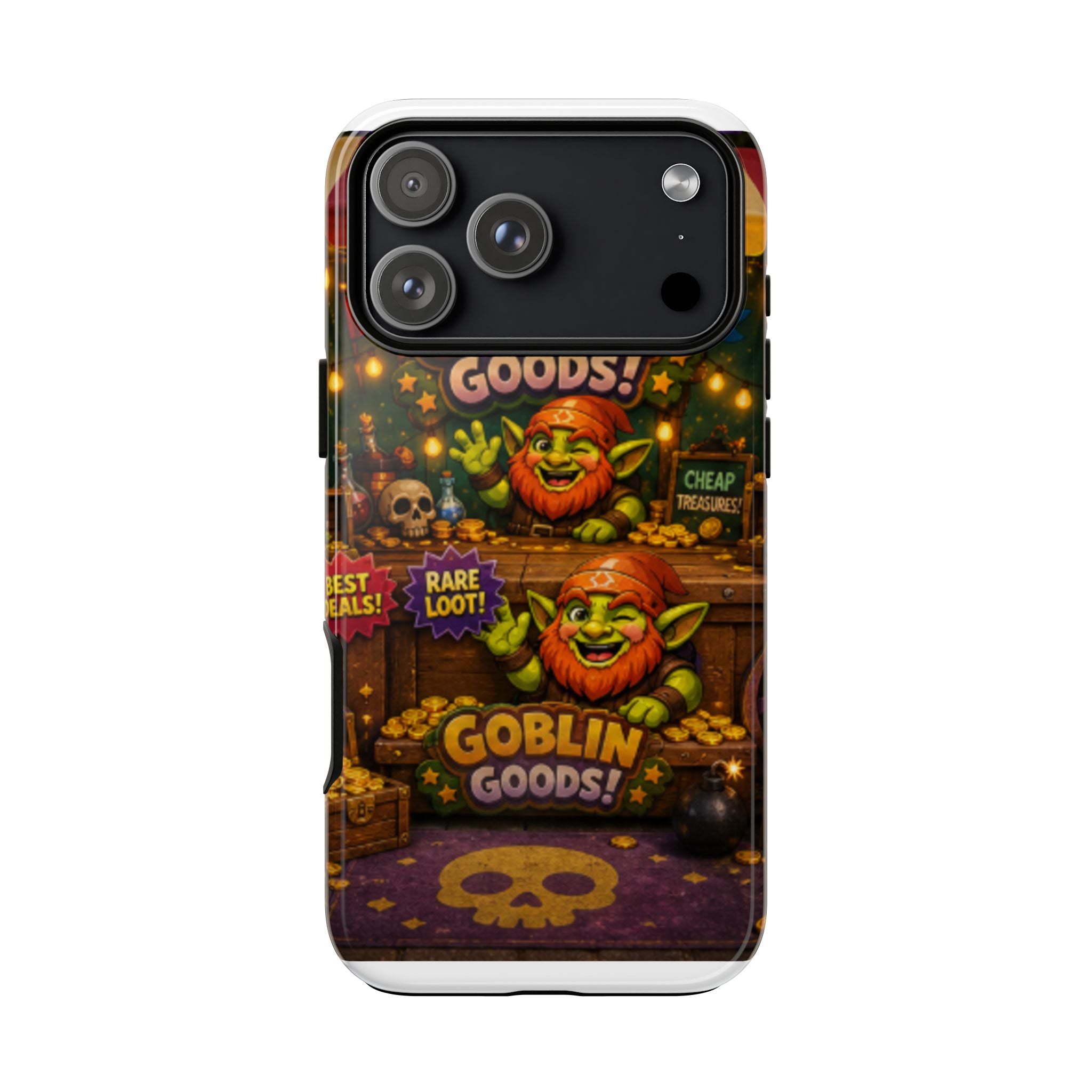 Goblin Goods Market Tough Phone Case — Fantasy Stall Design
