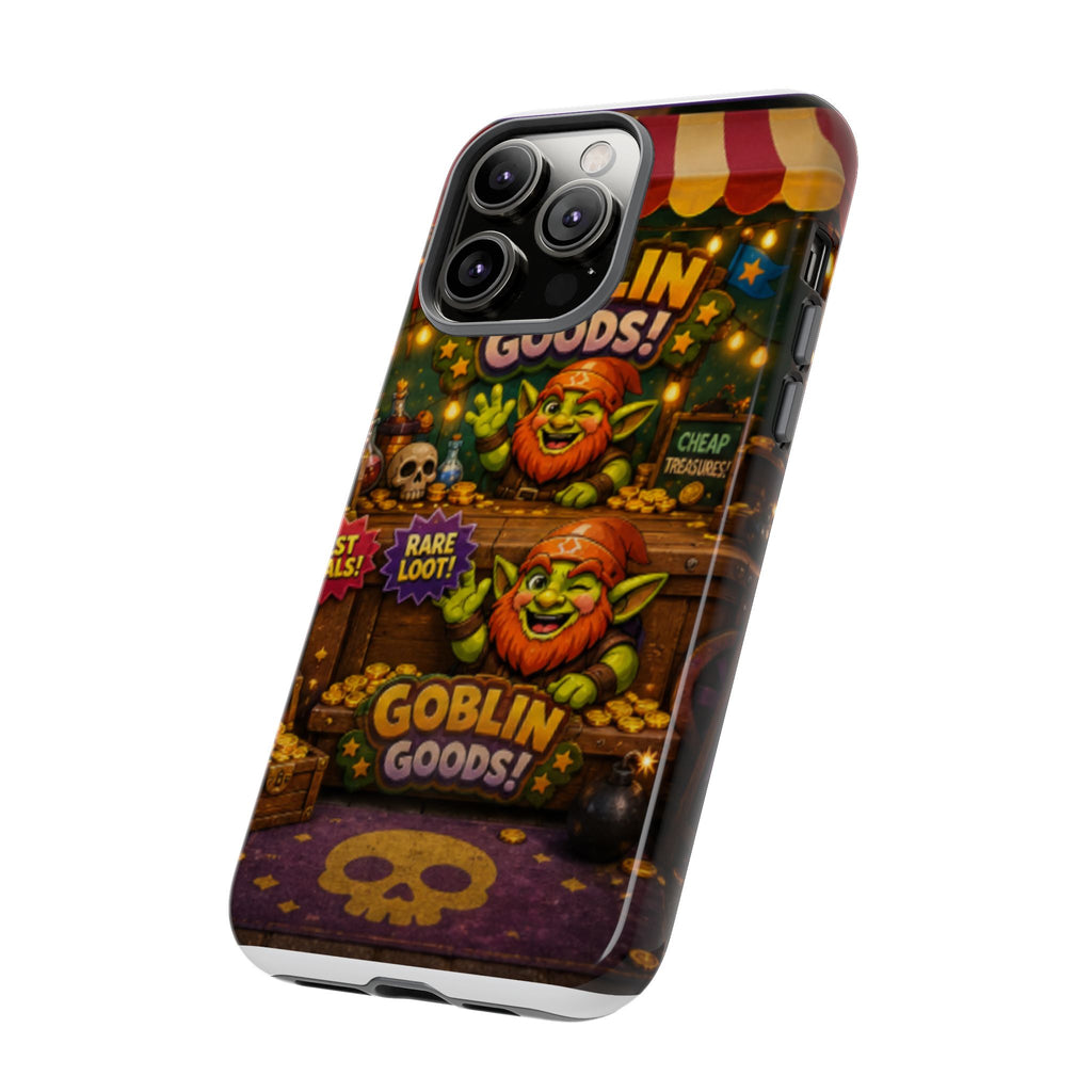 Goblin Goods Market Tough Phone Case — Fantasy Stall Design