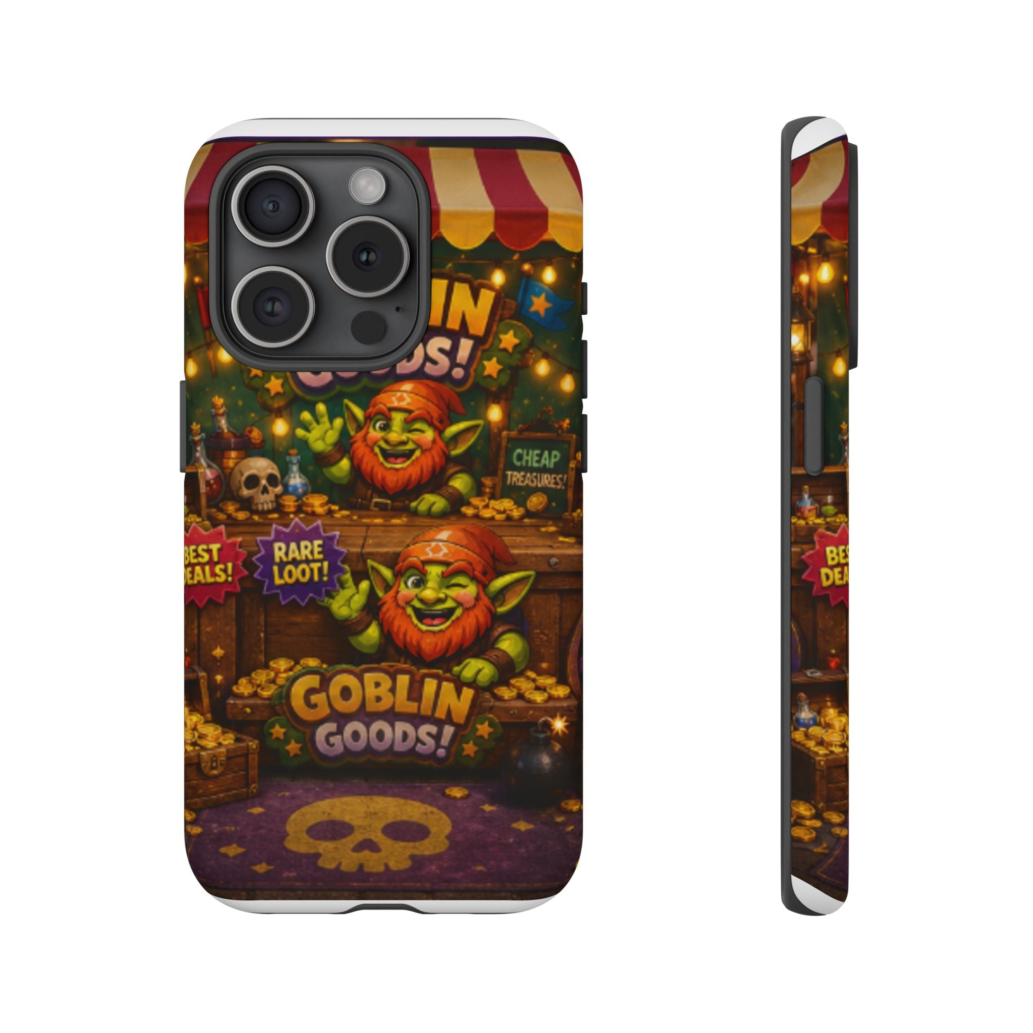 Goblin Goods Market Tough Phone Case — Fantasy Stall Design