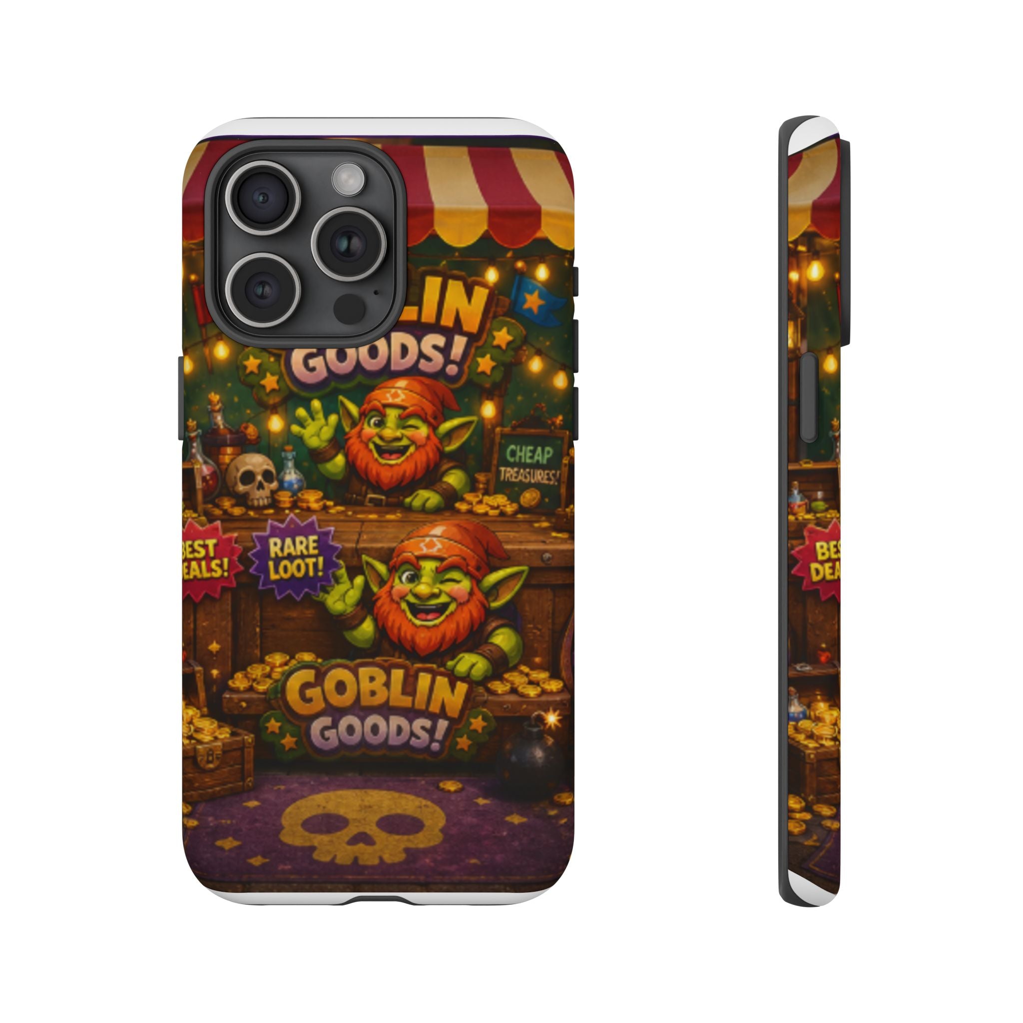 Goblin Goods Market Tough Phone Case — Fantasy Stall Design