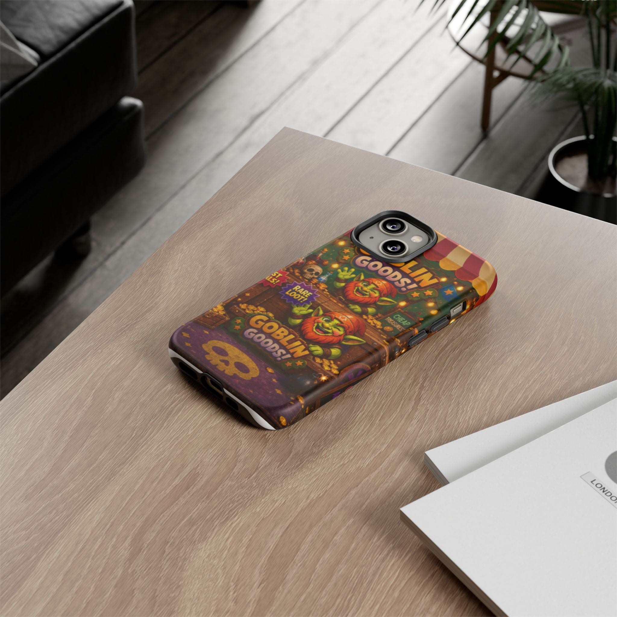 Goblin Goods Market Tough Phone Case — Fantasy Stall Design