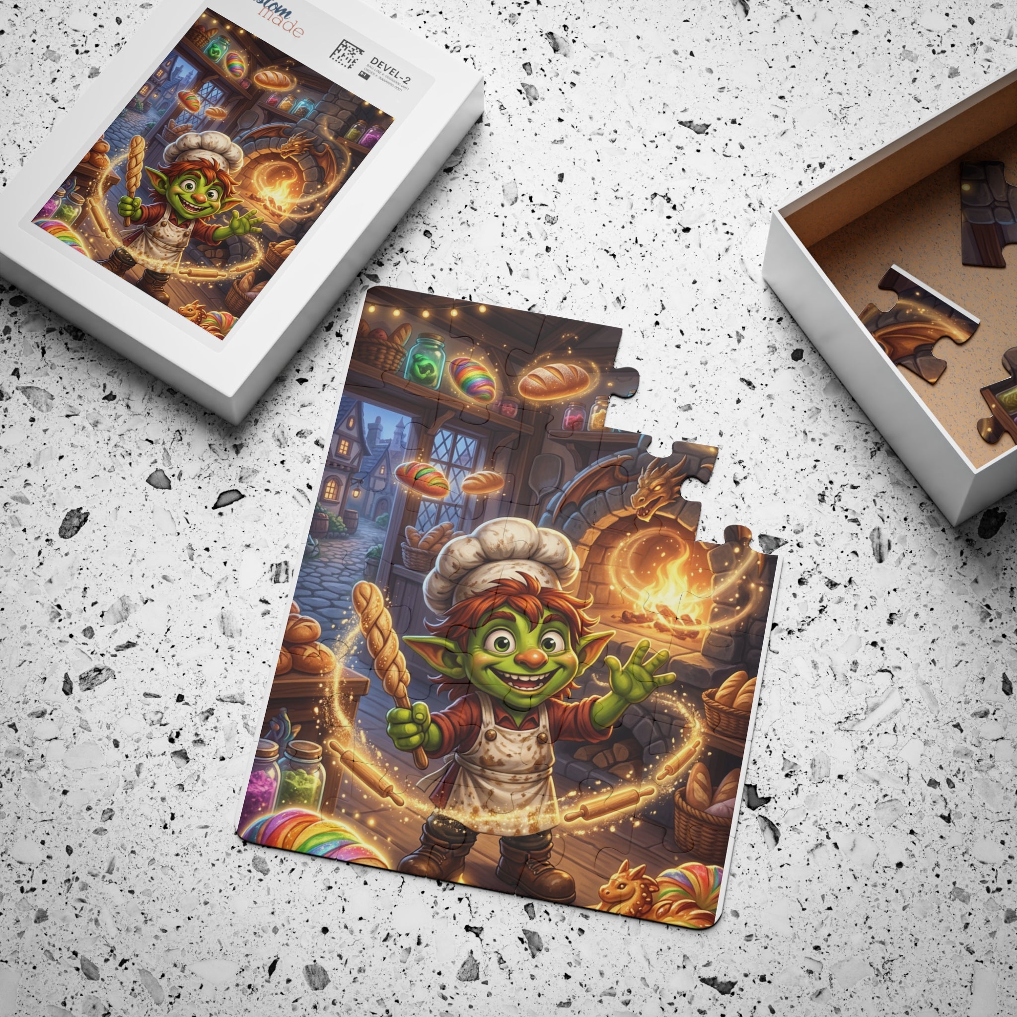 Kids Puzzle — 30-Piece Magical Baker Goblin Jigsaw for Children