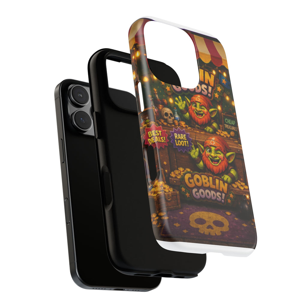Goblin Goods Market Tough Phone Case — Fantasy Stall Design